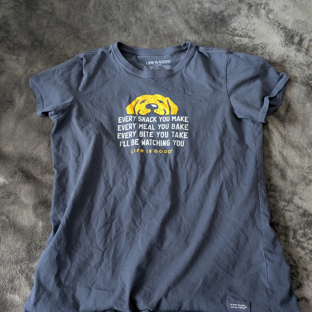 Life is Good Dog Graphic T-Shirt